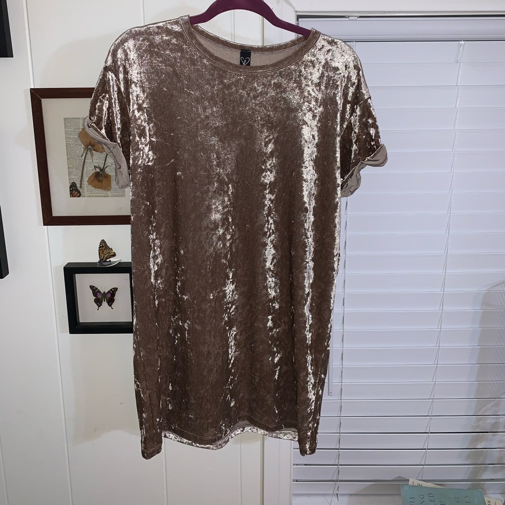 Velvet T-shirt Dress